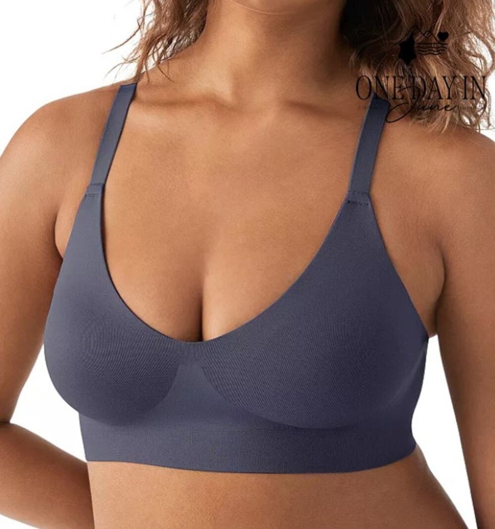 True Soft Form V Neck Wireless Bra Nightfall Blue NWT $49 Size L